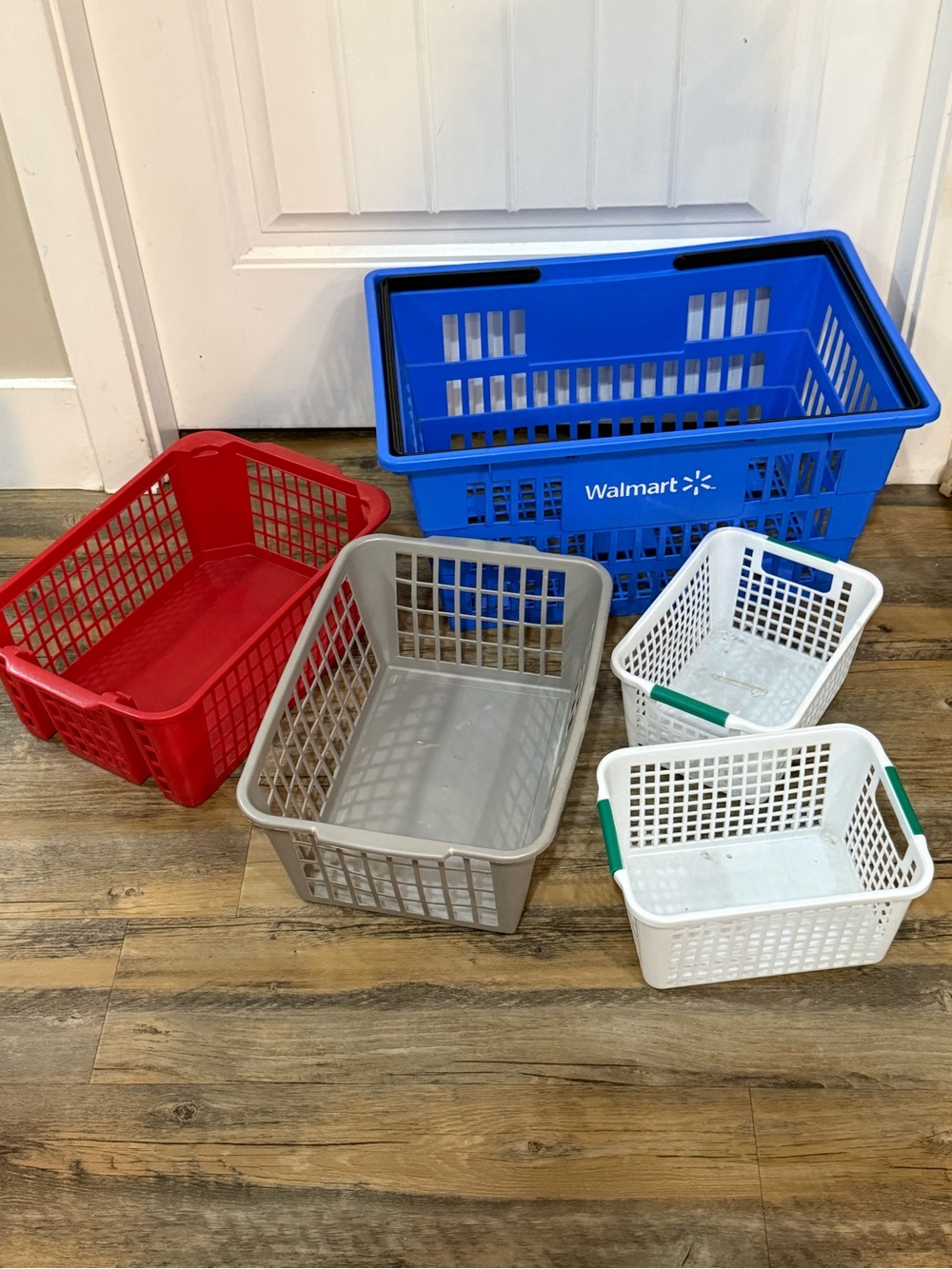 Blue Plastic Storage Basket - Versatile Home Organization